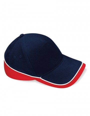 Beechfield Teamwear Competition Cap B171 french navy / classic red / white