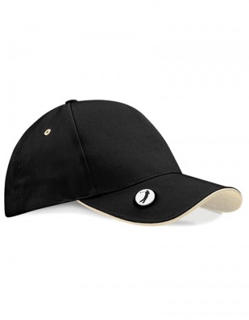 CB185 Beechfield Pro-Style Ball Mark Golf Cap black putty