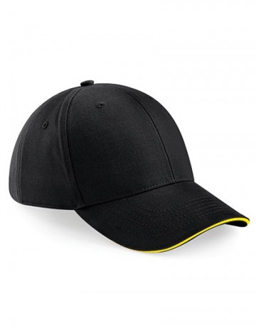 Beechfield Athleisure 6 Panel Cap B20 blackyellow