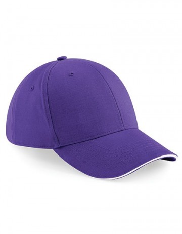 Beechfield Athleisure 6 Panel Cap B20 purplewhite