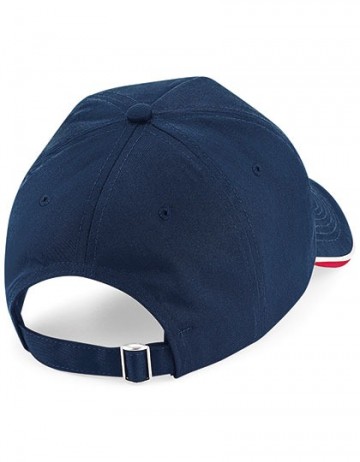 Beechfield Authentic 5 Panel Cap - Piped Peak B25c achterkant