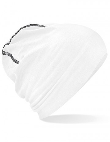 Beechfield Hemsedal Cotton Beanie B366 wit / zwart