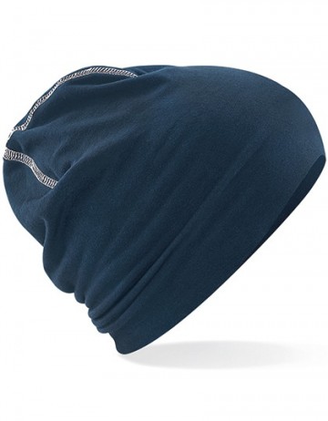 Beechfield Hemsedal Cotton Beanie B366 frans marineblauw / wit