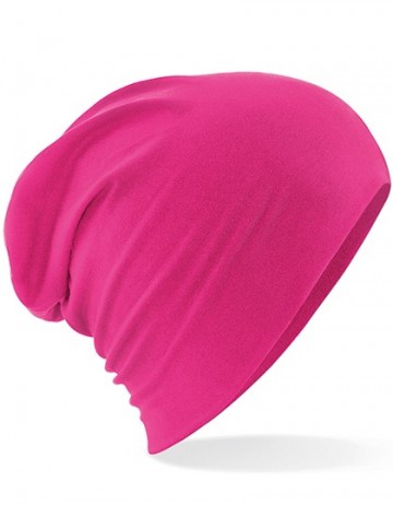 Beechfield Hemsedal Cotton Slouch Beanie B368 fuchsia