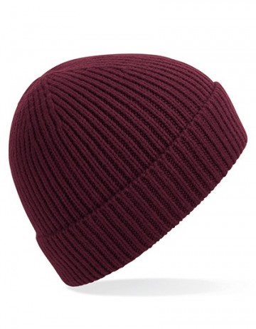 Beechfield Engineered Knit Ribbed Beanie B380 bordeauxrood
