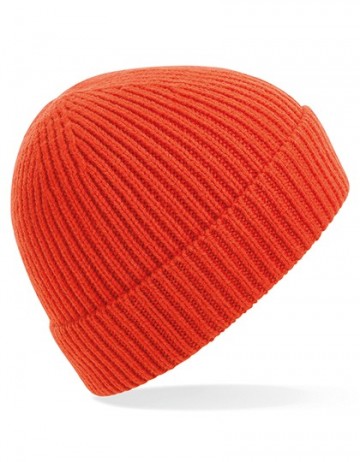Beechfield Engineered Knit Ribbed Beanie B380 vuurrood