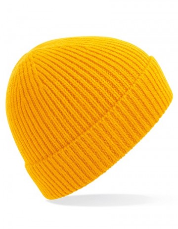 Beechfield Engineered Knit Ribbed Beanie B380 zonnegeel