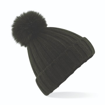 Beechfield Verbier Fur Pop Pom Chunky Beanie B413
