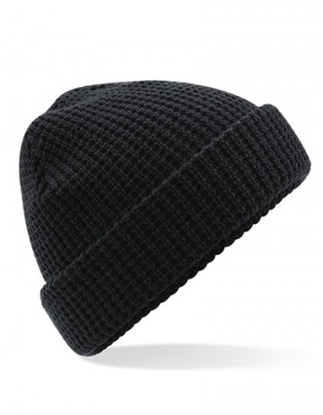 Beechfield Classic Waffle Knit Beanie B422 zwart