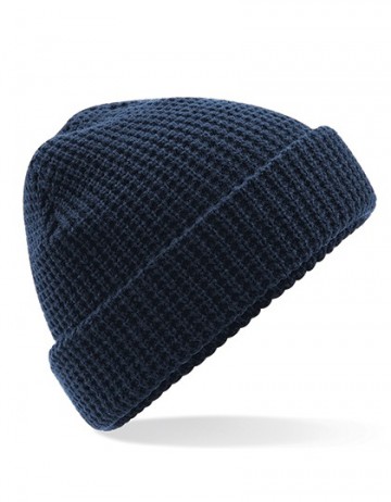 Beechfield Classic Waffle Knit Beanie B422 frans marineblauw