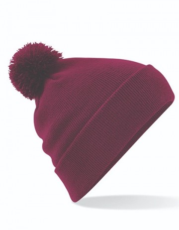 Beechfield Original Pom Pom Beanie B426 bordeaux rood
