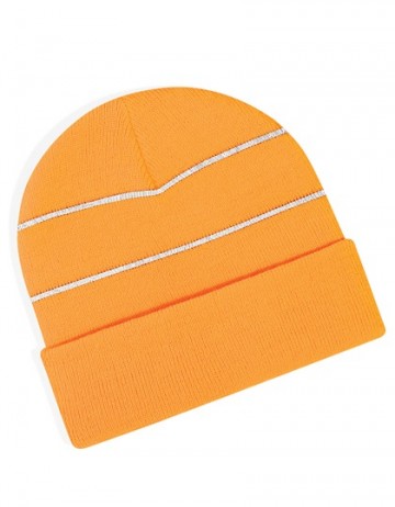 Beechfield Enhanced-Viz Knitted Hat B42 fluoriserend oranje