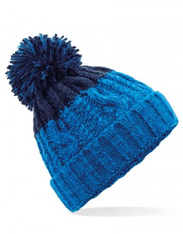 Beechfield Apres Beanie B437 azuurblauw oxfordmarineblauw