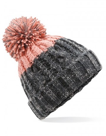 Beechfield Apres Beanie B437 grafietgrijs blush