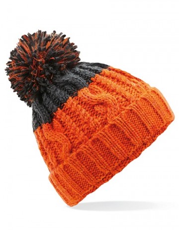 Beechfield Apres Beanie B437 oranje grafietgrijs