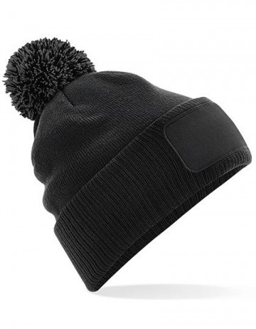 Beechfield Snowstar Printers Beanie B443 zwart grafietgrijs