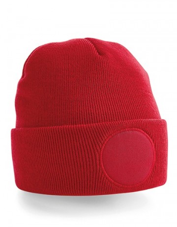 Beechfield Circular Patch Beanie B446 klassiekrood