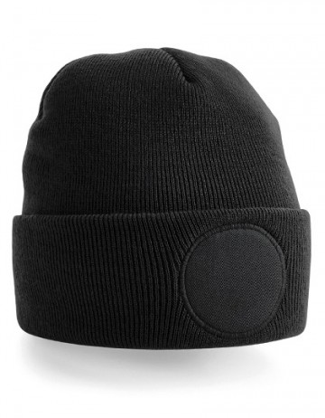 Beechfield Circular Patch Beanie B446 zwart