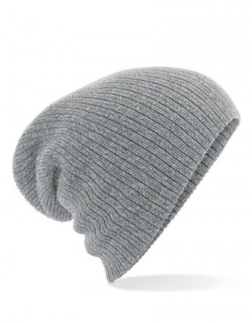 Beechfield Heavy Gauge Slouch Beanie B449 heathergrijs