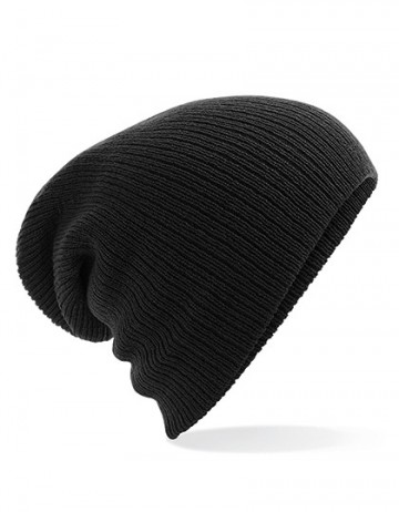 Beechfield Heavy Gauge Slouch Beanie B449 zwart