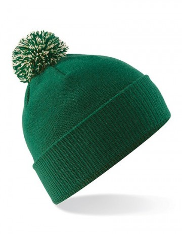 Beechfield Snowstar® Beanie B450 flessengroen gebrokenwit