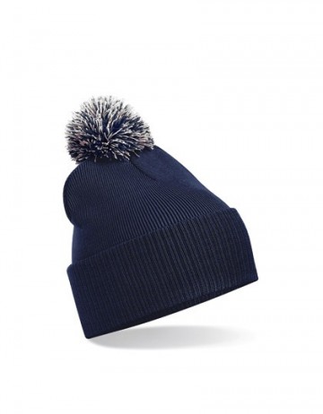 Beechfield Snowstar® Beanie B450 fransmarineblauw lichtgrijs