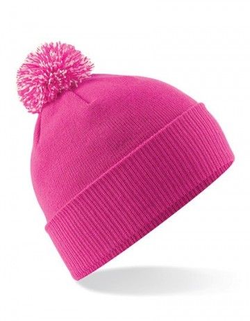 Beechfield Snowstar® Beanie B450 fuchsia gebrokenwit