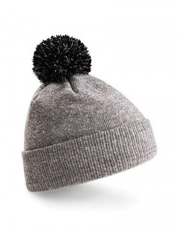 Beechfield Snowstar® Beanie B450 heathergrijs zwart