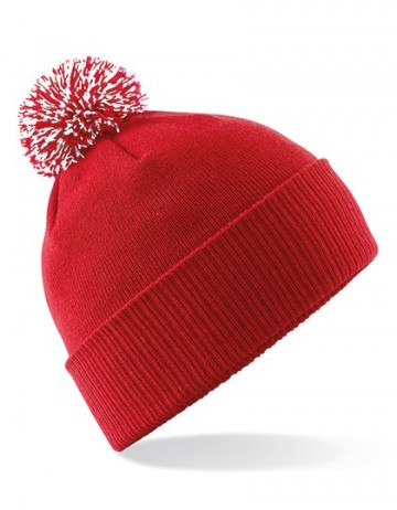 Beechfield Snowstar® Beanie B450 klassiekrood wit