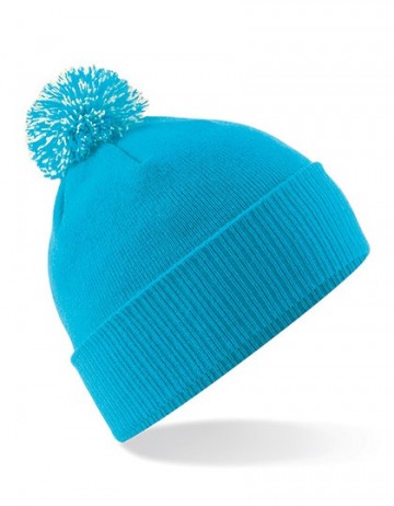 Beechfield Snowstar® Beanie B450 surfblauw gebrokenwit