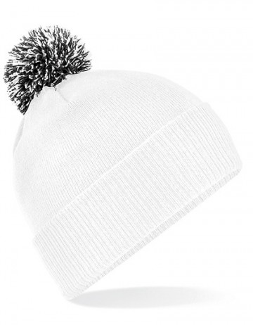 Beechfield Snowstar® Beanie B450 wit zwart