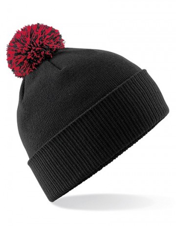 Beechfield Snowstar® Beanie B450 zwart rood