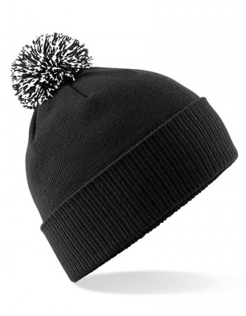 Beechfield Snowstar® Beanie B450 zwart wit