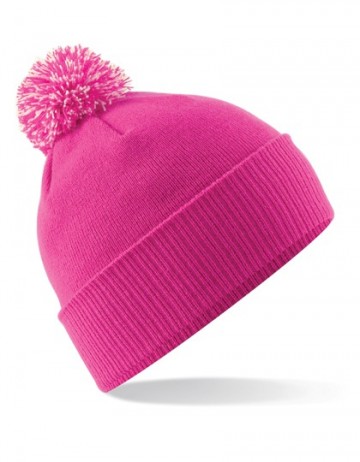 Beechfield Junior Snowstar® Beanie B450b fuchsia / gebroken wit