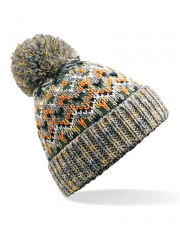 Beechfield Blizzard Bobble Beanie B458 forager fusion