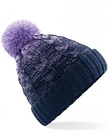 Beechfield Ombré Beanie B459 lavendel / frans marineblauw