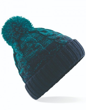 Beechfield Ombré Beanie B459 teal / frans marineblauw