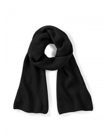 Beechfield Metro Knitted Scarf B469 zwart