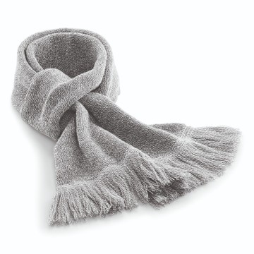 Beechfield Classic Knitted Scarf B470 heather grijs