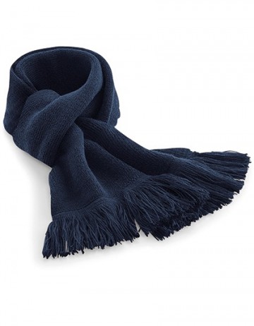 Beechfield Classic Knitted Scarf B470 frans marineblauw