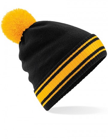 Beechfield Stadium Beanie B472 black gold