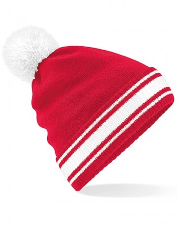 Beechfield Stadium Beanie B472 classic red white