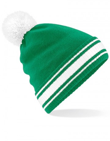 Beechfield Stadium Beanie B472 kelly green white
