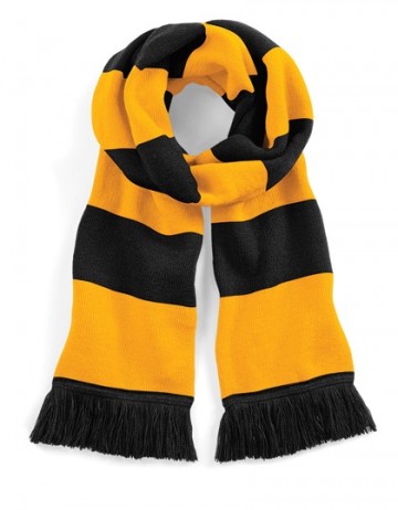 Beechfield Stadium Scarf B479 zwart / goud