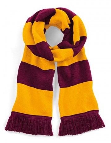 Beechfield Stadium Scarf B479 bordeaux / goud