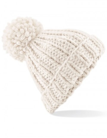 Beechfield Oversized Hand-Knitted Beanie B483 havermout