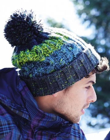 Beechfield Corkscrew Pom Pom Beanie B486