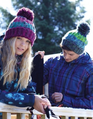 Beechfield Corkscrew Pom Pom Beanie B486