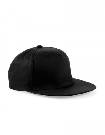 Beechfield 5 Panel Snapback Rapper Cap B610 zwart