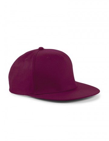 Beechfield 5 Panel Snapback Rapper Cap B610 bordeauxrood